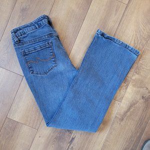 Faded Glory Midrise Medium Wash Stretch Boot Cut Jeans. Size 10P